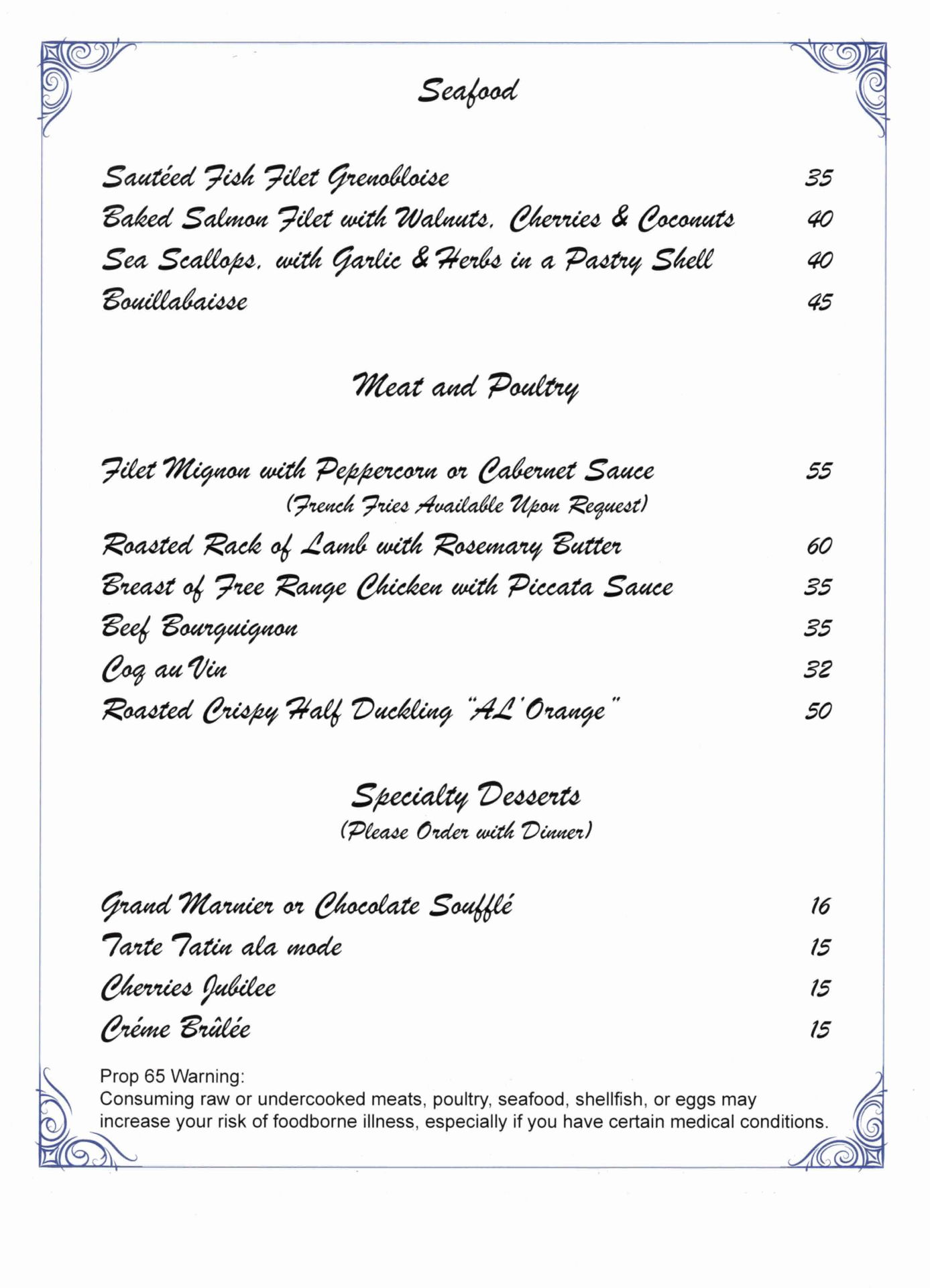 seafood