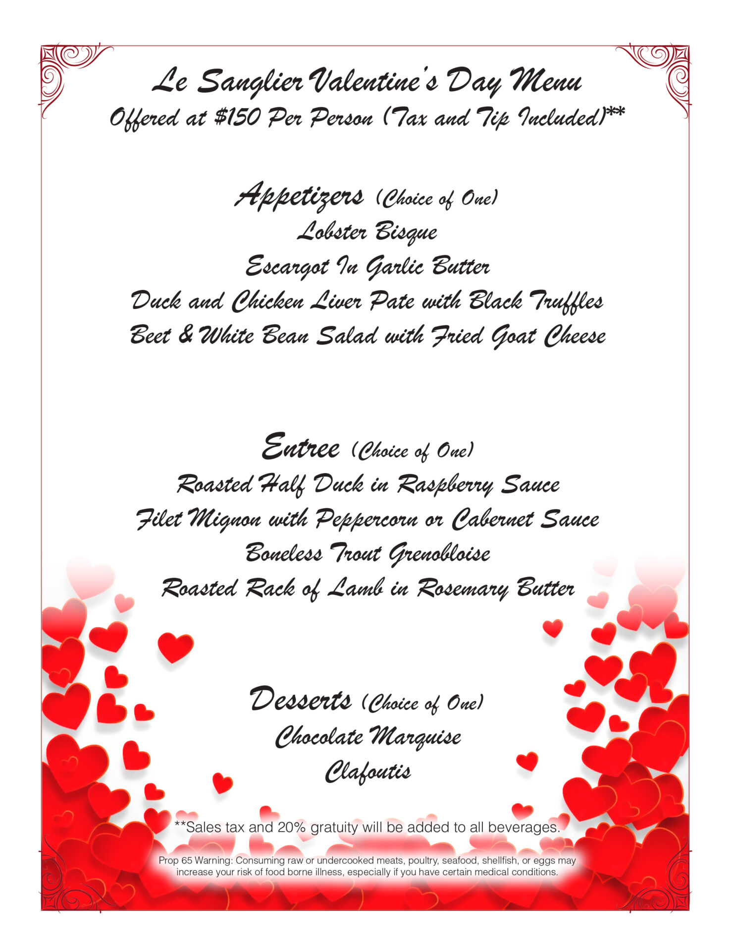 valentinesmenu